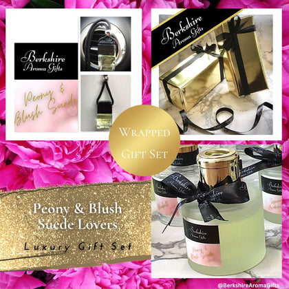Peony & Bush Suede Lovers Wrapped Gift Set