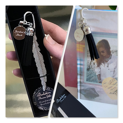 Personalisable & Charmed Feather Bookmarks