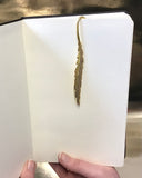 Personalised Gold - Charmed Feather Bookmark